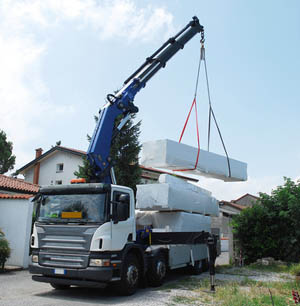 Truck Delivering Building Materials