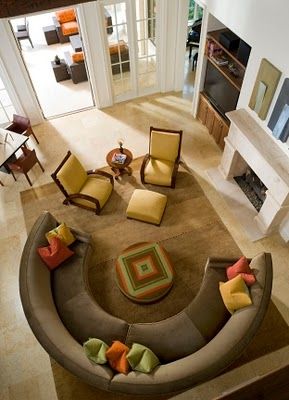 interior design trends - curved sofa