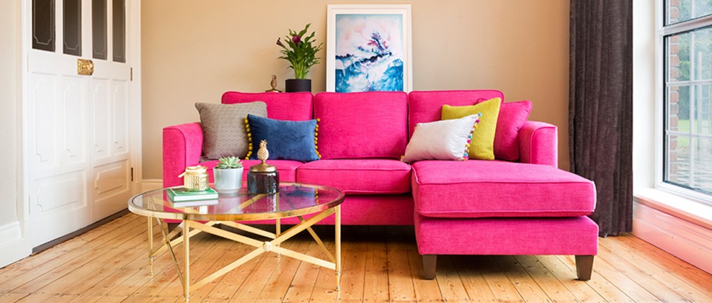 Nolan hot pink sofa